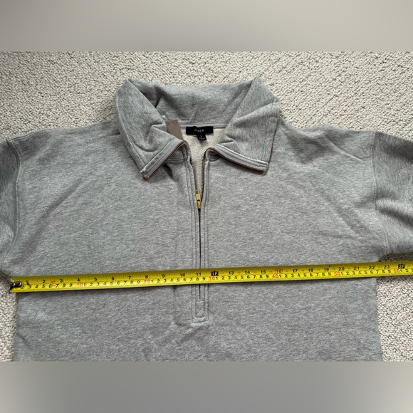 J Crew University Long Terry Half Zip Tunic - Picture 3 of 8